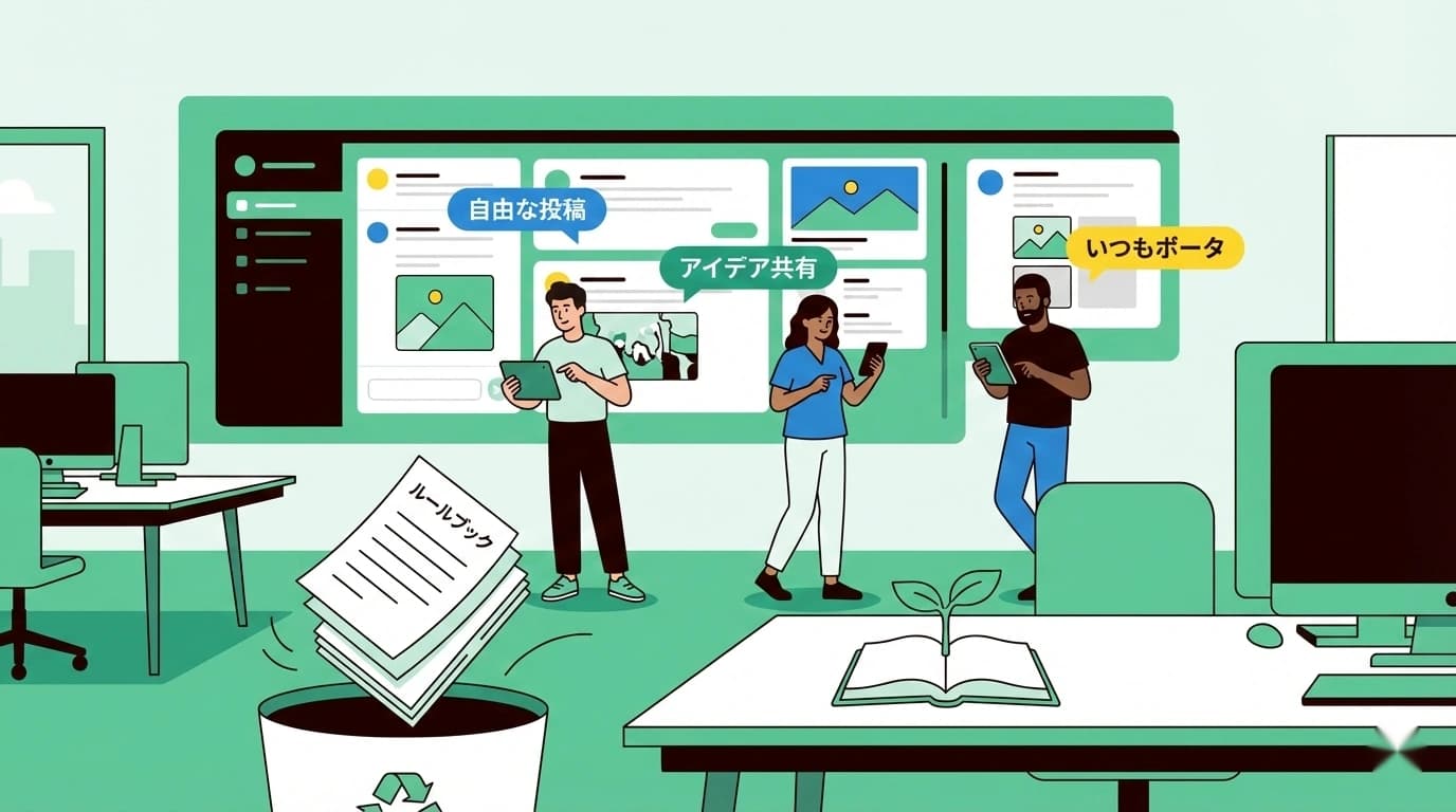 社内SNSの成功は「運用ルールを決めすぎない」ことから始まる