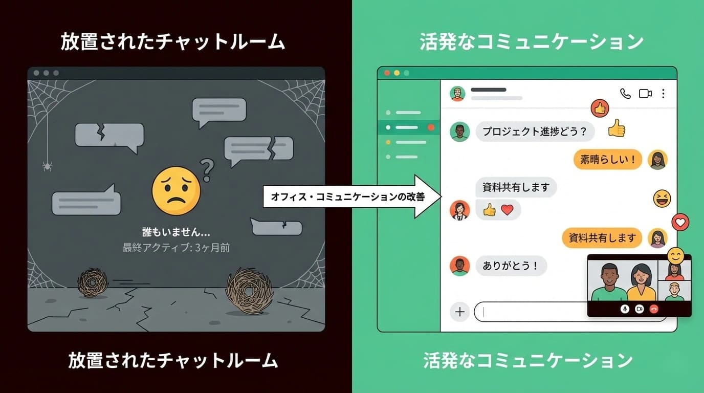 雑談専用チャンネルが過疎化する理由とは？社内SNSを活性化させるUIの秘密