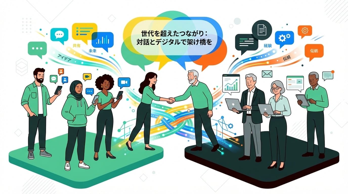 世代間ギャップを埋める社内コミュニケーションの秘訣——リモートワーク時代に雑談で信頼を築く方法