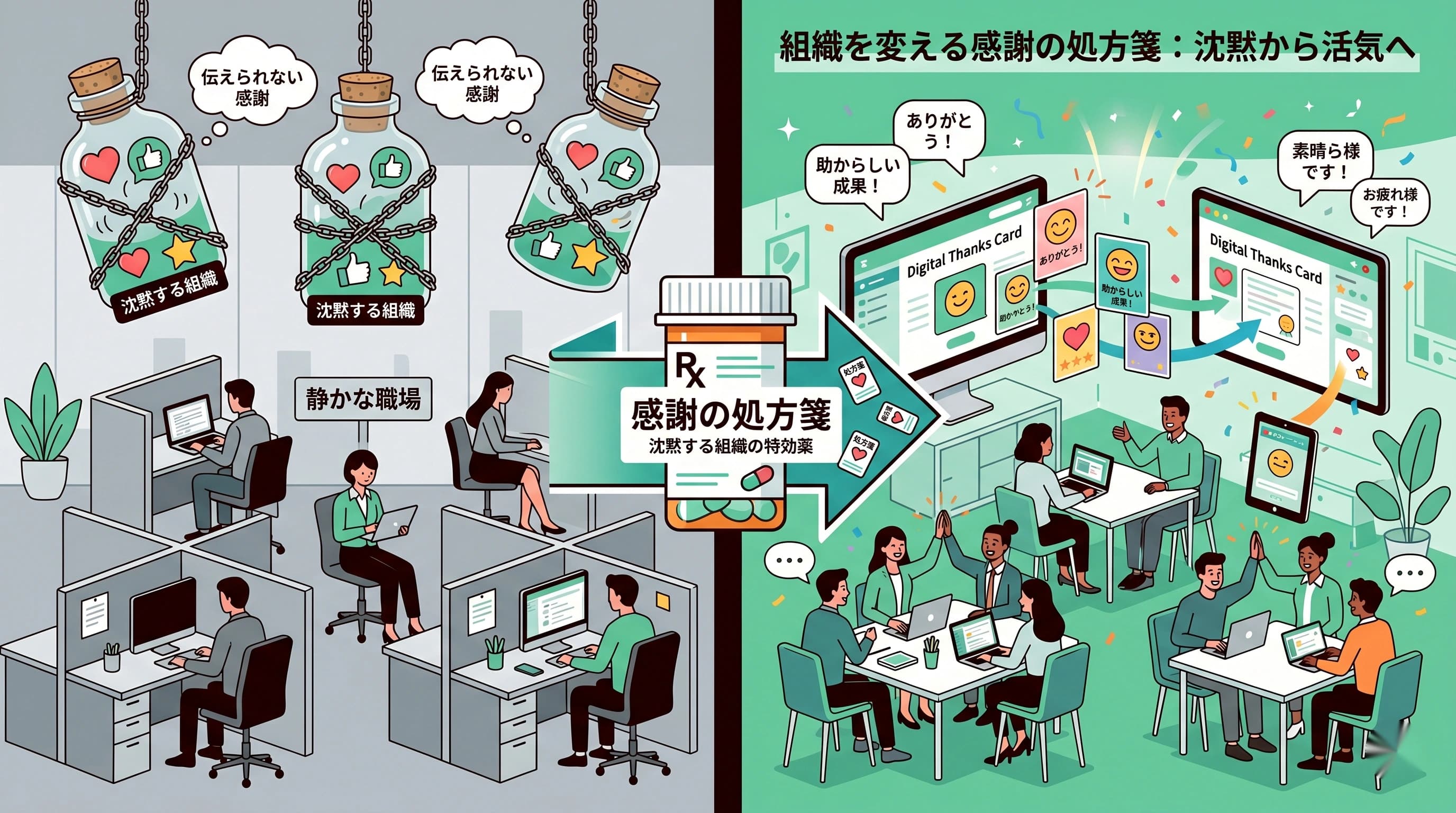 褒め合う文化がない組織への処方箋！デジタルサンクスカードの活用