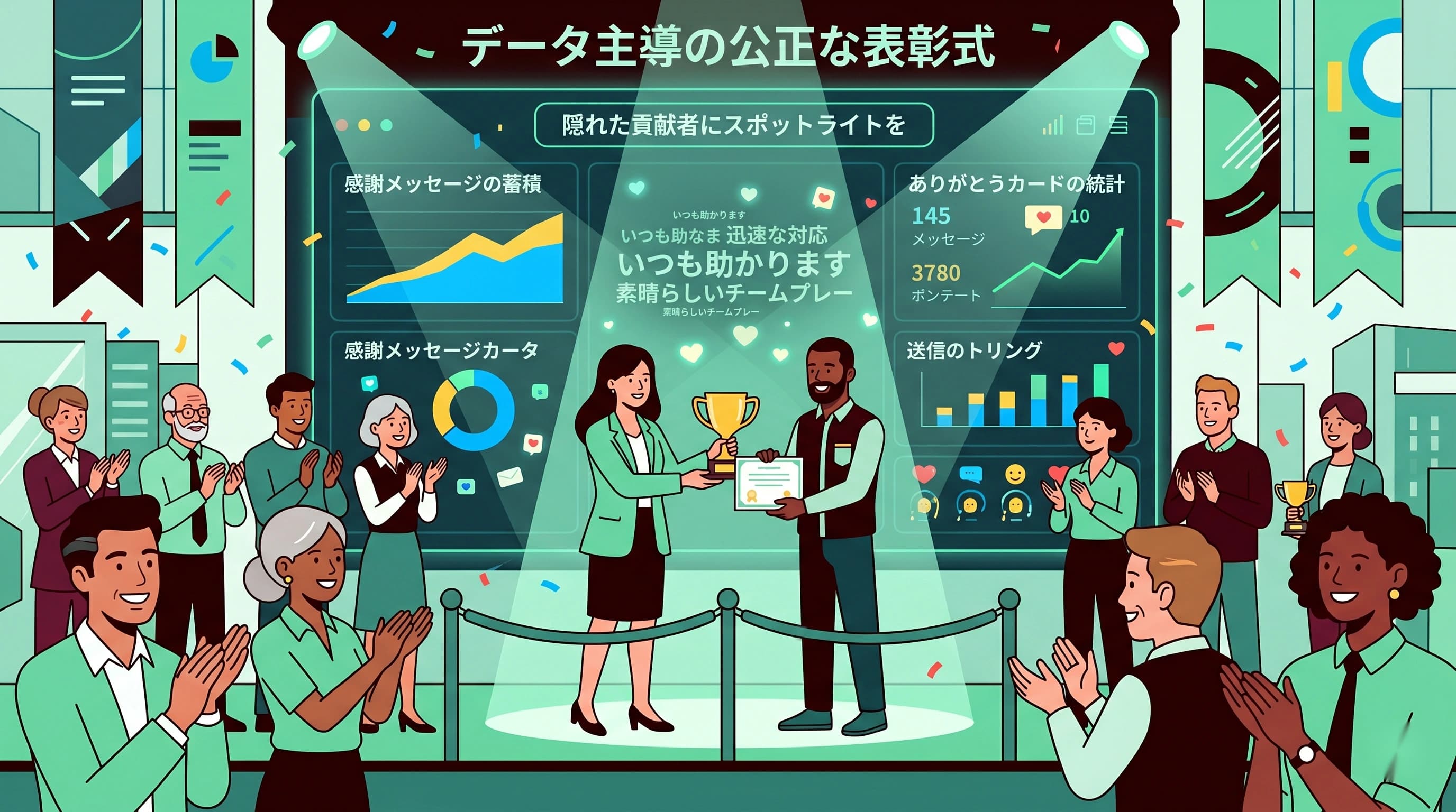 社内表彰制度と組み合わせて効果倍増！サンクスデータの活用法