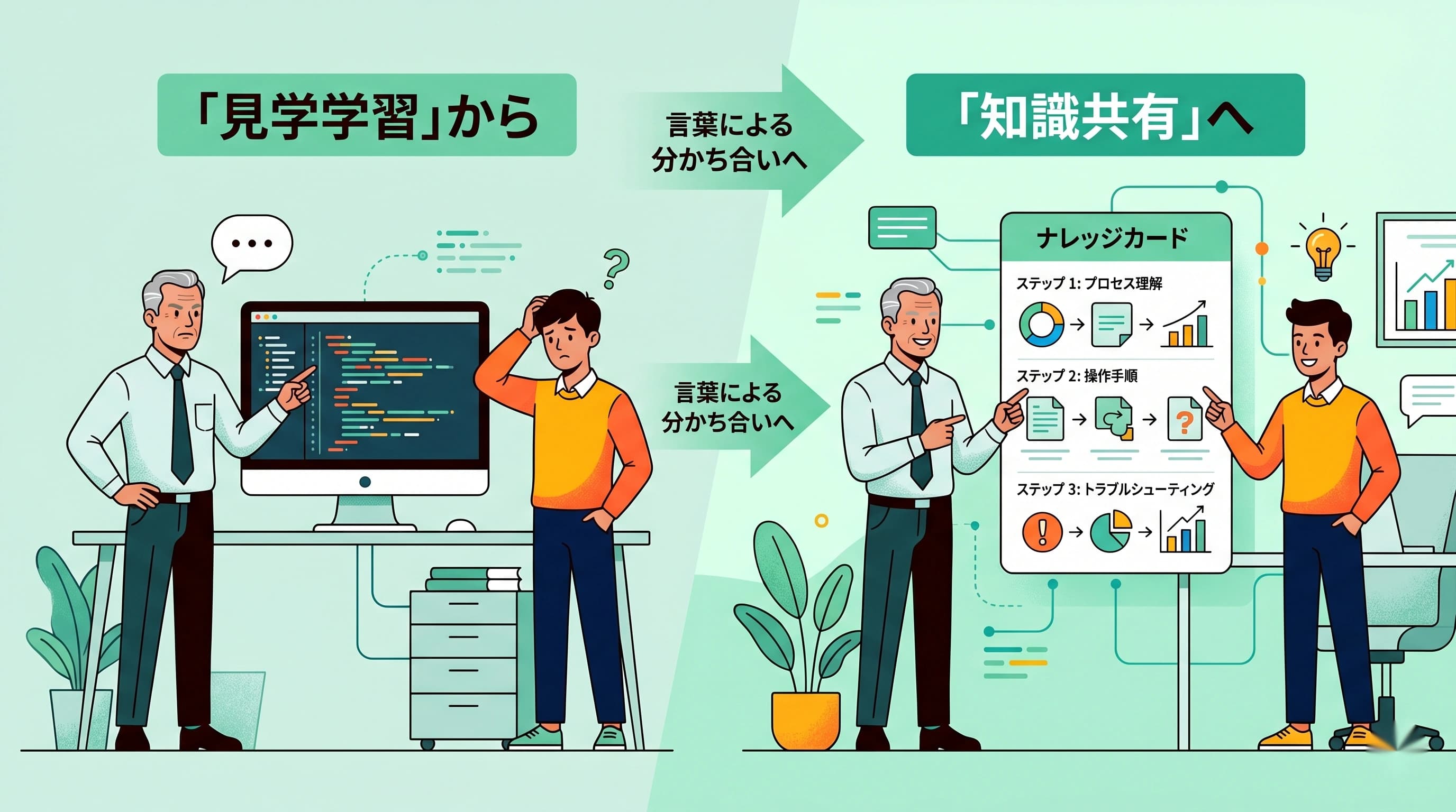 「背中を見て覚えろ」は通用しない！若手に響く言語化と共有