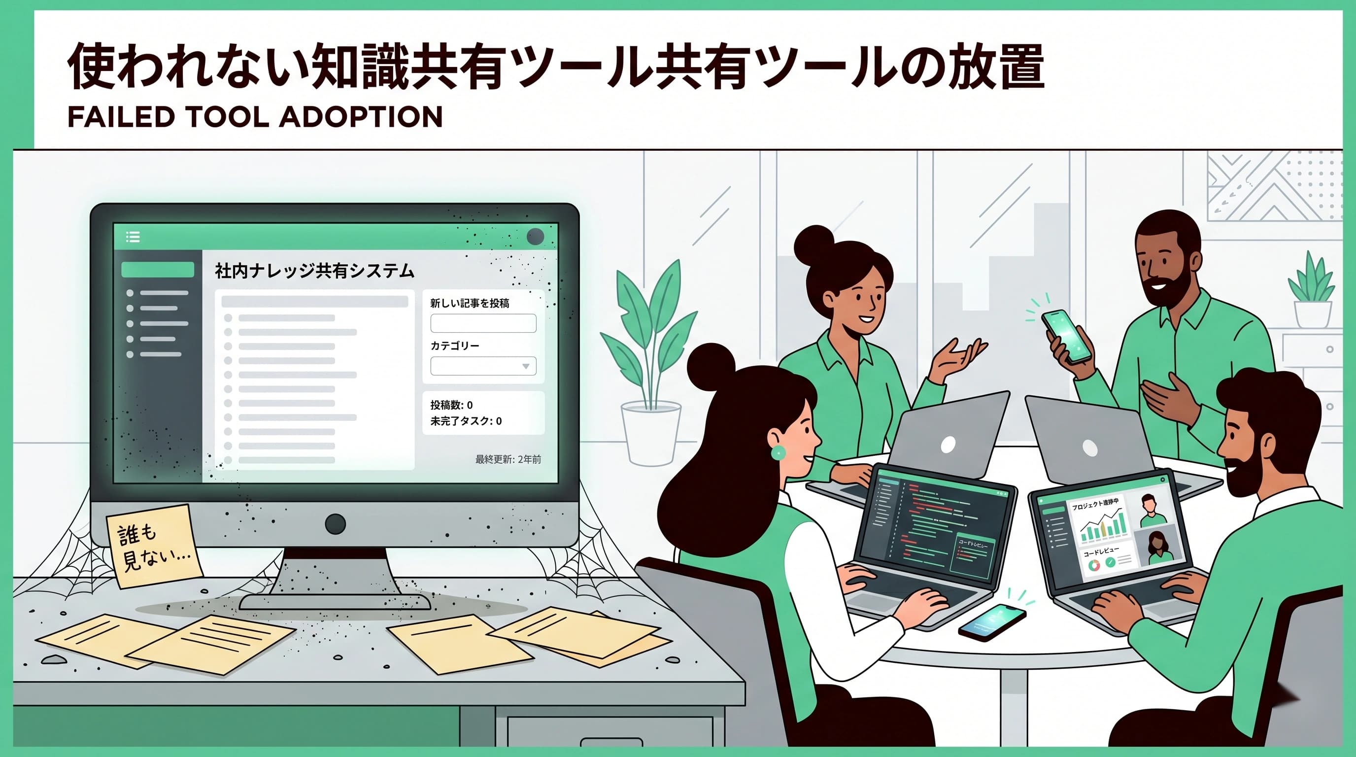 ナレッジ共有ツールの導入失敗事例から学ぶ、定着のポイント